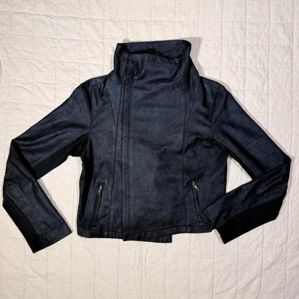 Georgie Made in USA Black Faux Leather Jacket – Size L (Fits M) - Picture 4 of 8